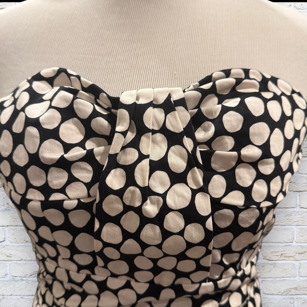 Charlotte Russe Black and Cream Strapless Dress Size Small - Picture 2 of 6